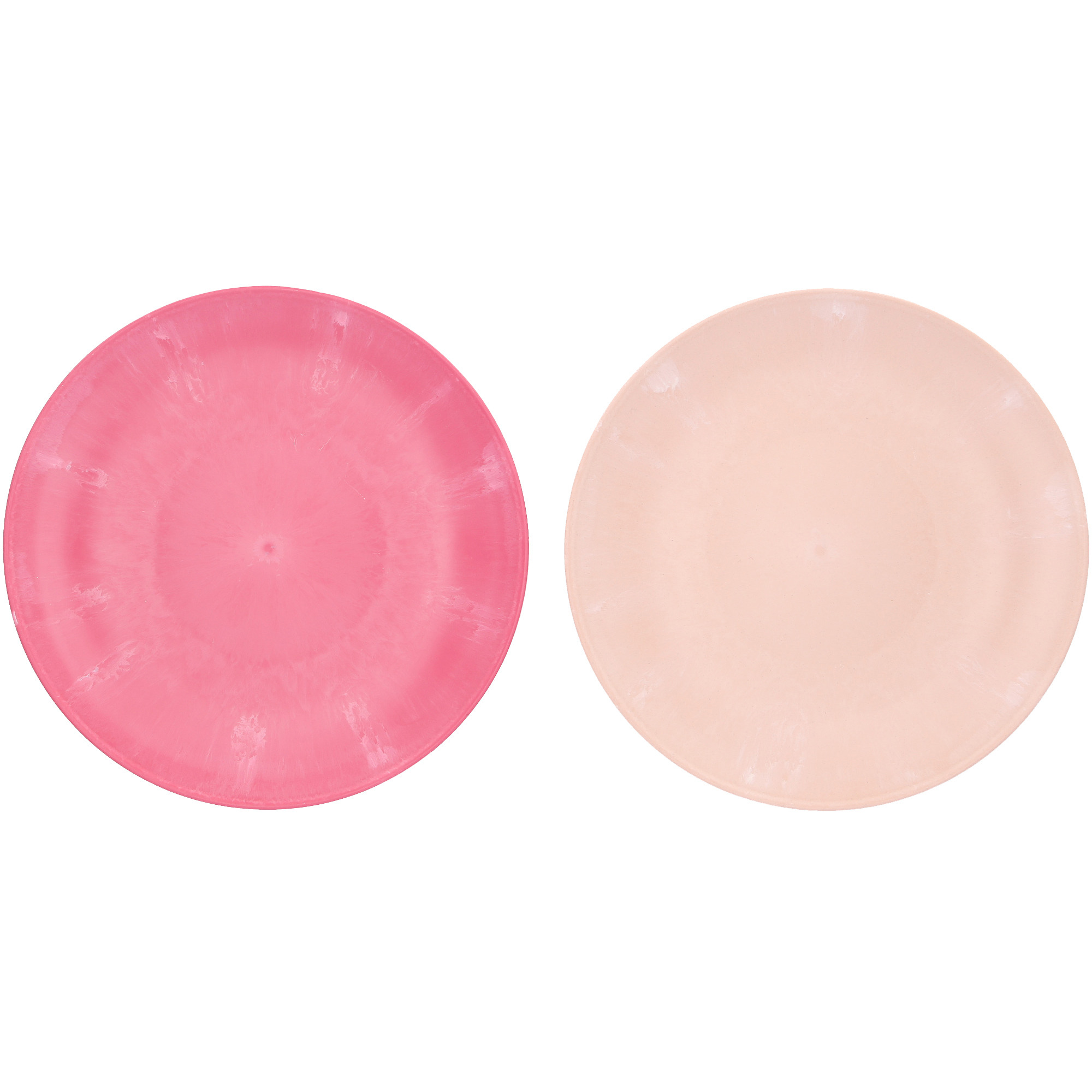  Kunststoff Teller Style, 2 Farben, D47cm, rosa, he